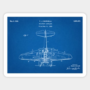 Military Airplane - 1939 Burnelli Patent Drawing - A Magnet